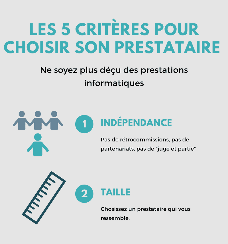 Les 5 critères pour choisir son prestataire informatique